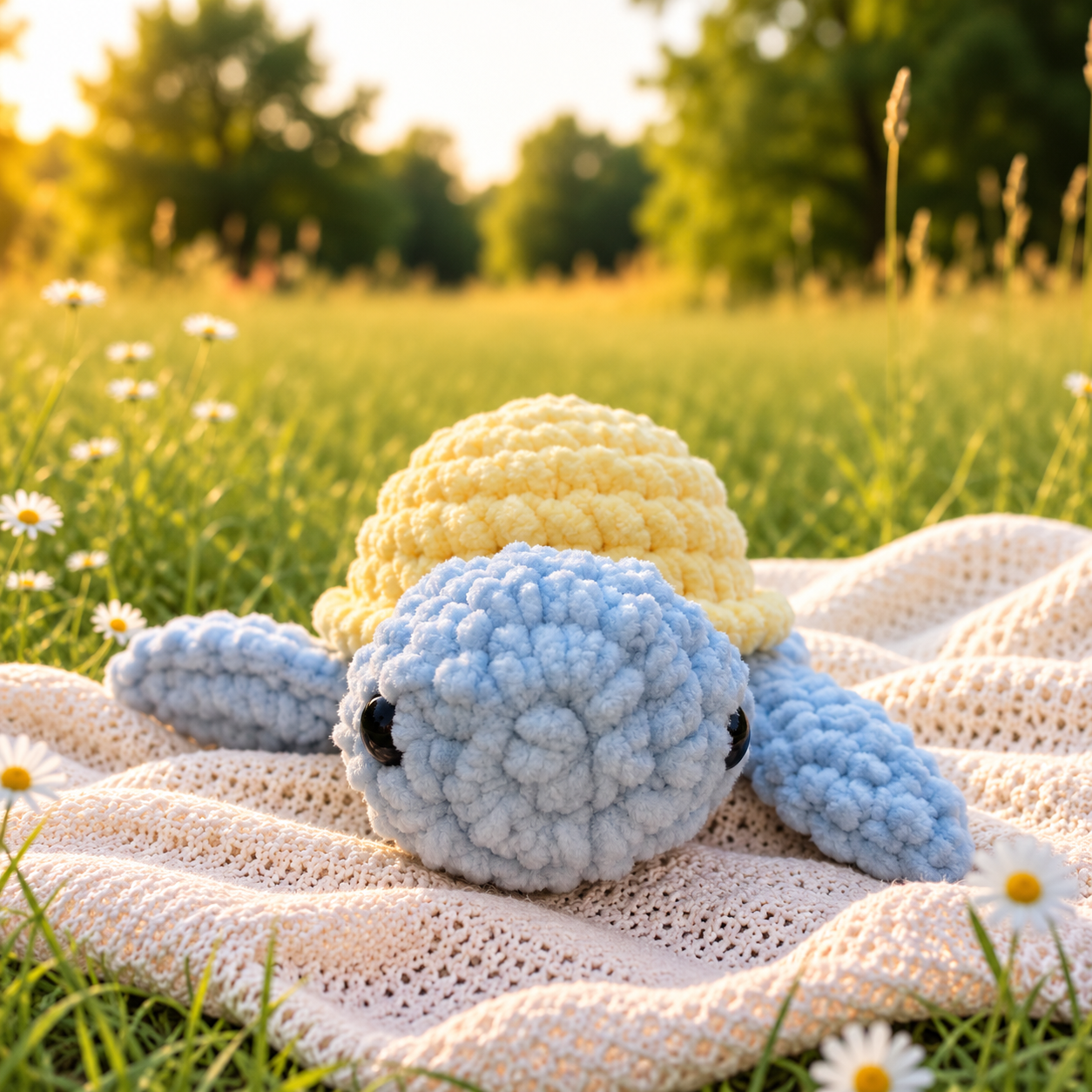 Plushie "Gaby" klein - Hellblau/Gelb